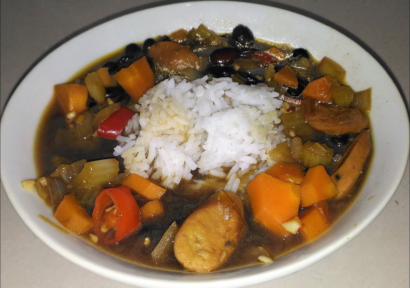 Brazilian Black Bean Stew with Rice