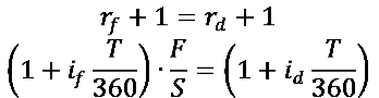 Use arbitrage to set both equations equal to each other
