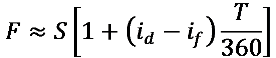 A linear approximation to estimate forward contract's price
