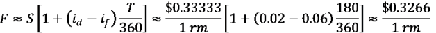Calculate forward price for an example