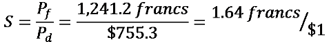 Calculating the PPP for an example