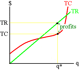 A firm is maximizing profits