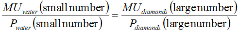Water-Diamond Paradox