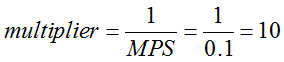 Calculating the multiplier for an example