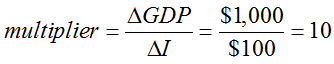 Calculating the effect of a multiplier on an economy