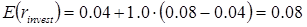 An example of calculating a rate of return for a project