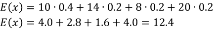 An example of calculating expected value