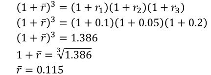 the geometric average