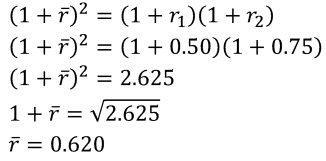 the geometric average