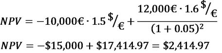 NPV of foreign currency
