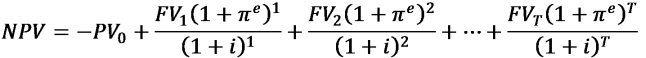 NPV of a nominal cash flow