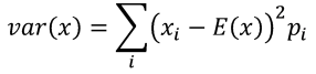 The variance