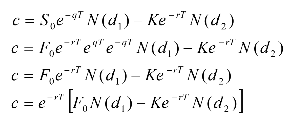 derivation of Black Scholes for stock index futures